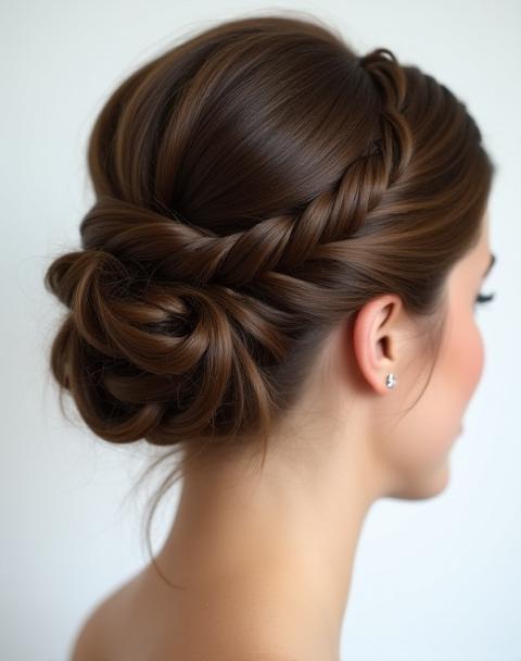 Elegant braided updo hairstyle